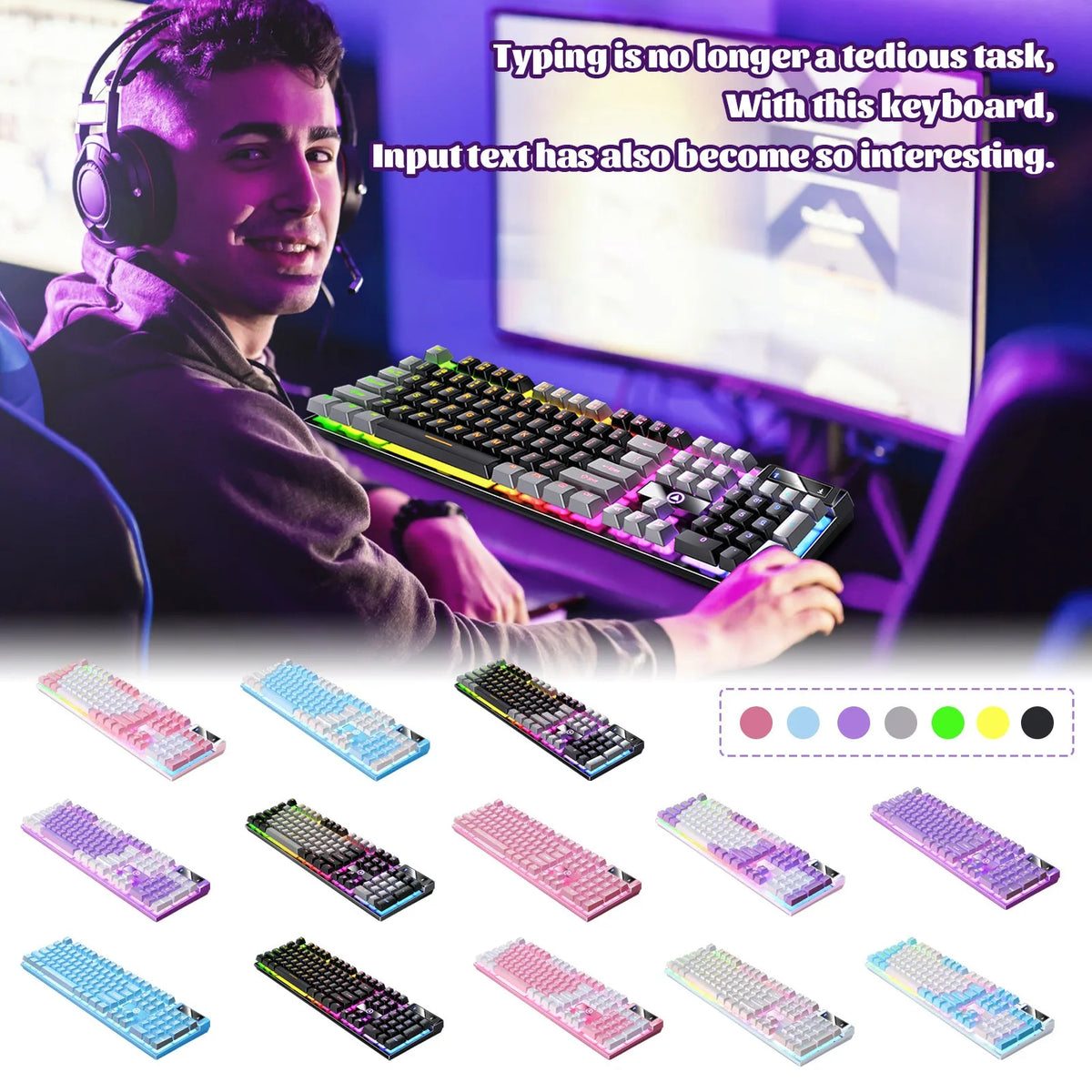 K500 RGB Wired Gaming Keyboard | Mechanical Feel 104 Keys