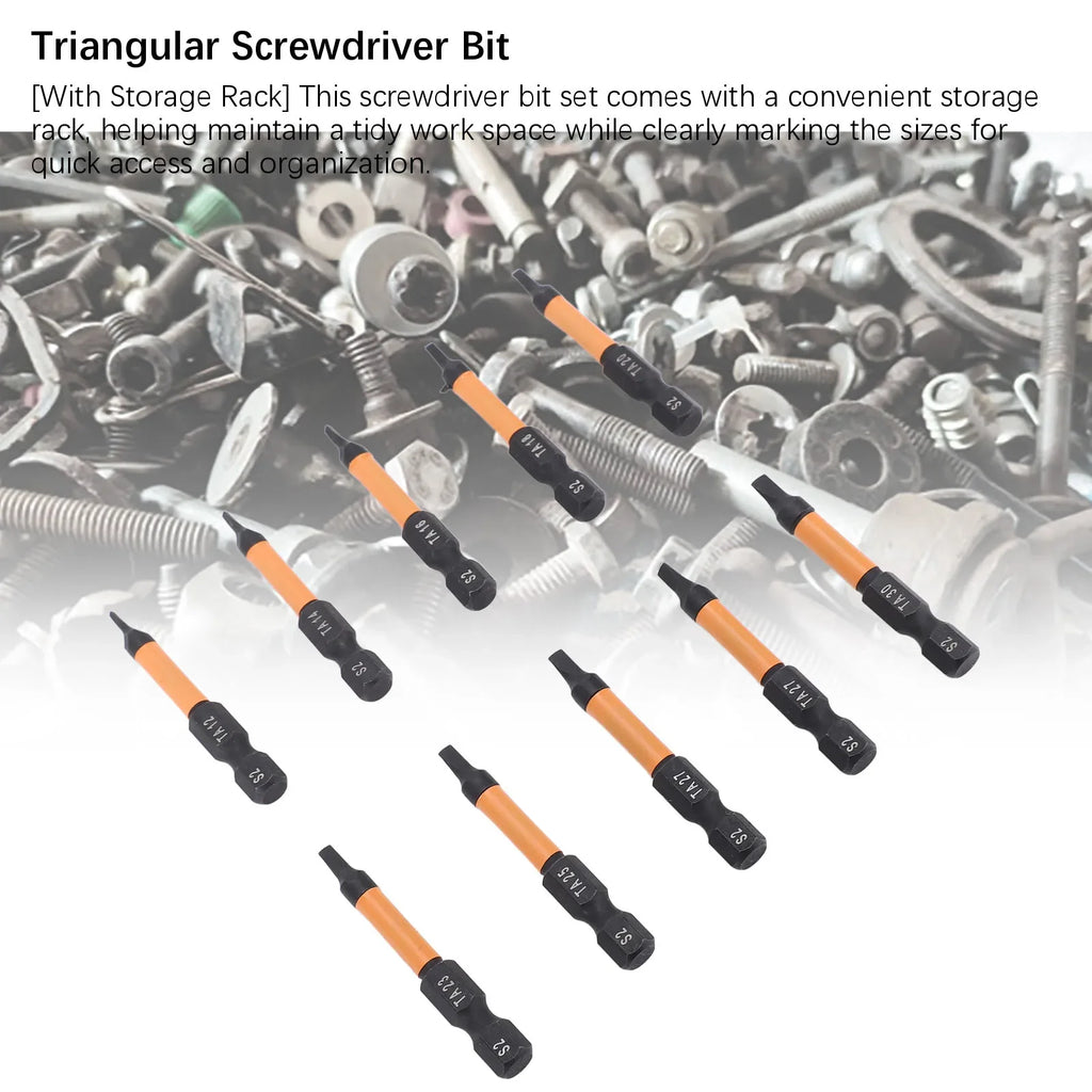 Triangular Drill Bit 1 Hex Shank Screwdriver Length Strength Storage
