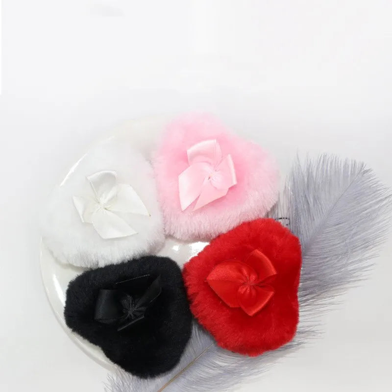 Heart Shape Plush Powder Puff – Soft Face & Body Applicator