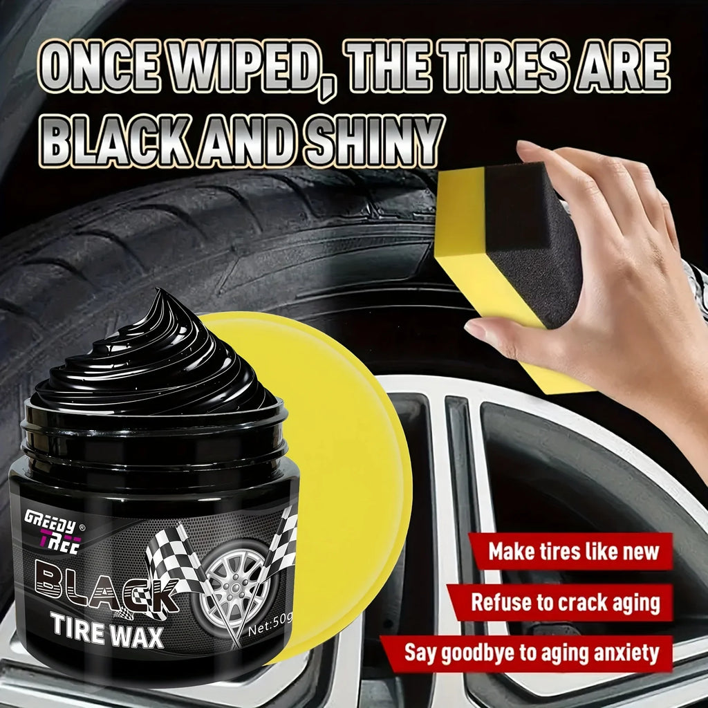 Car Tire Shine Wax – Gloss Enhancer & Plastic Protector