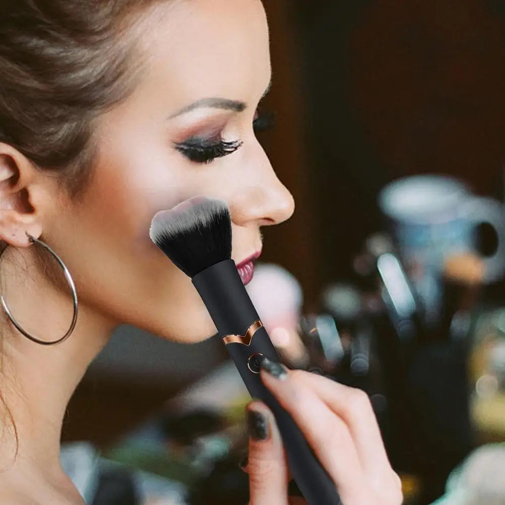 Electric Vibrating Makeup Brush – 10-Speed Rotating Powder Brush