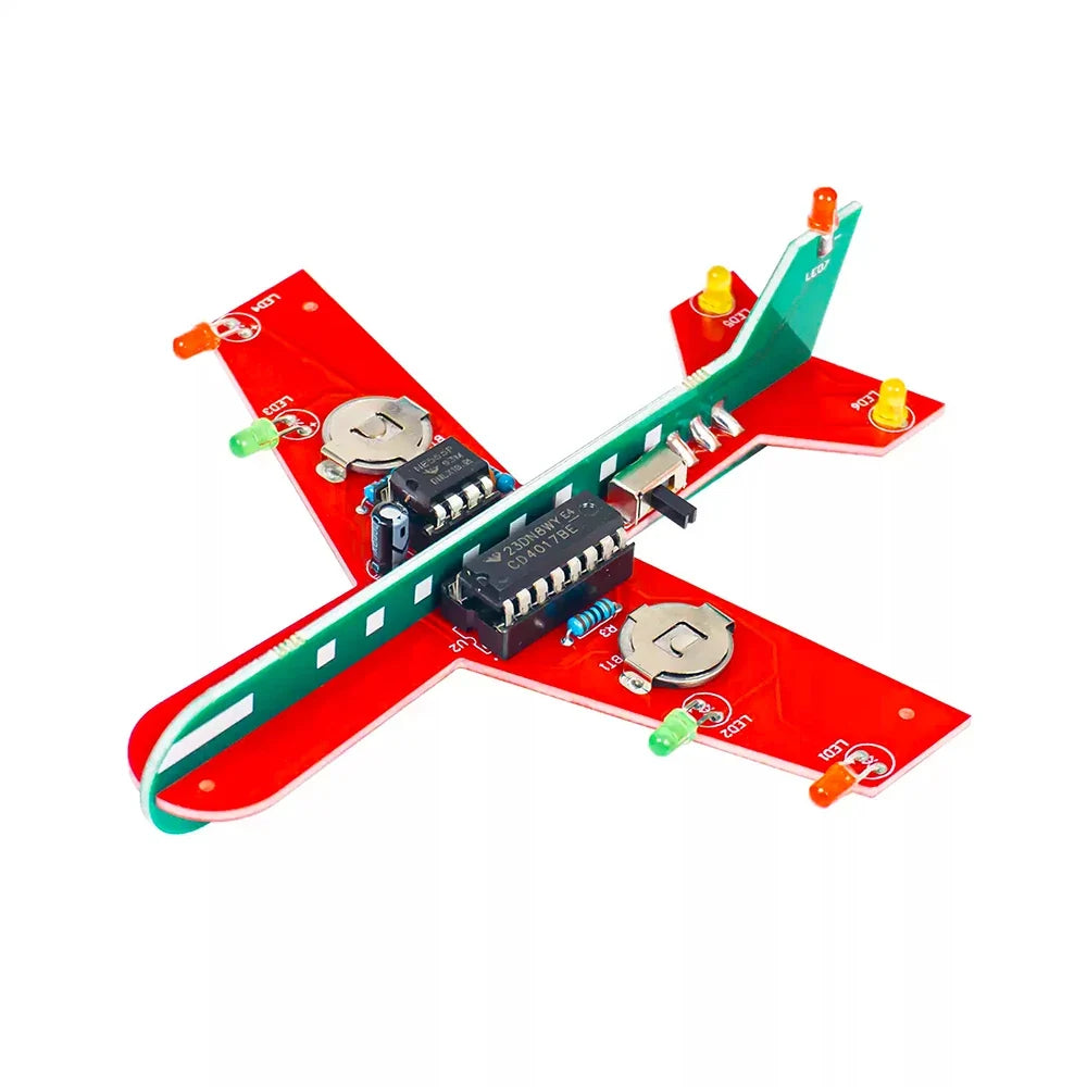 CD4017 Airplane Flow Lamp DIY LED Electronics Soldering Kit