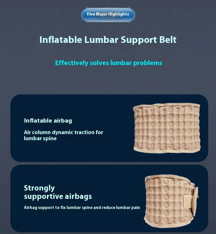 Inflatable Waist Brace Fixed Belt Traction Suitable Male Female Adult