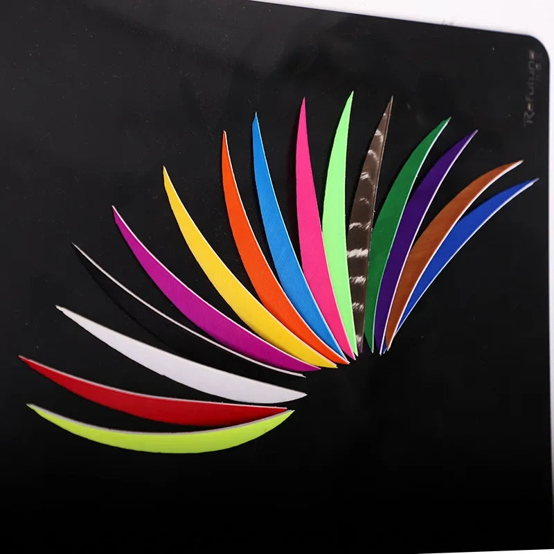 ACCMOS 5-Inch Real Turkey Feather Fletching Arrow Feathers 15 Colors