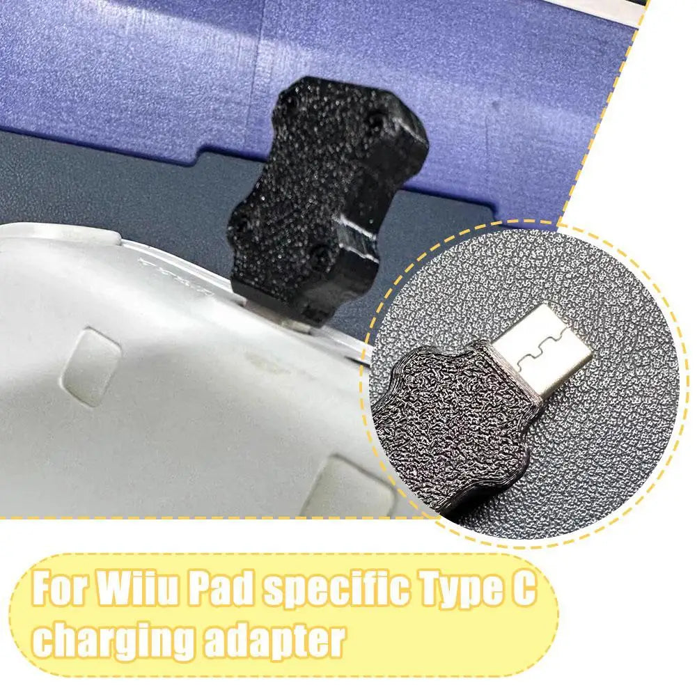 3D Printed Type-C Charger Adapter for Wii U GamePad