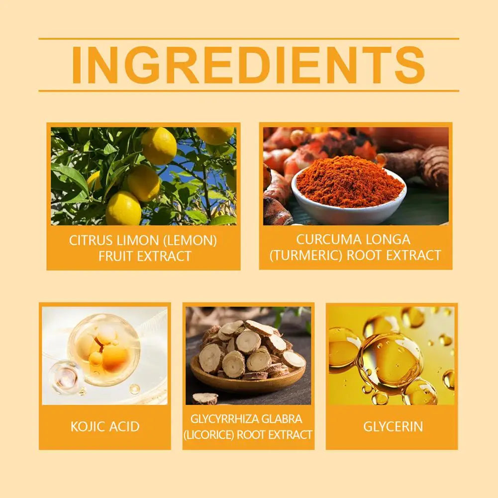 Turmeric Soap Lemon Kojic Acid Shower Facial Body Care Face Cleanser