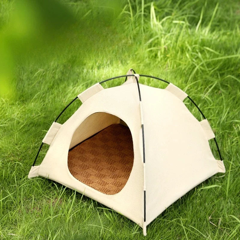 Foldable Pet Tent House – Breathable Cat & Dog Nest All Seasons