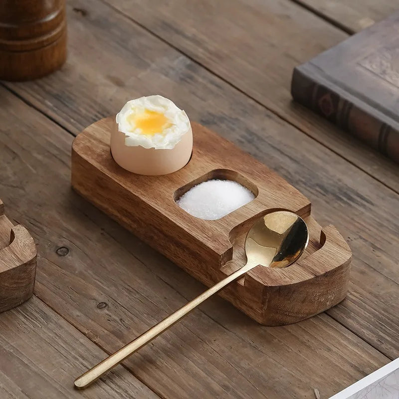 Wooden Egg Holder Tray – Eco-Friendly Acacia Wood Organizer
