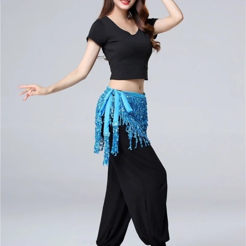 Shiny Sequin Tassel Belly Dance Waist Chain Belt – Women