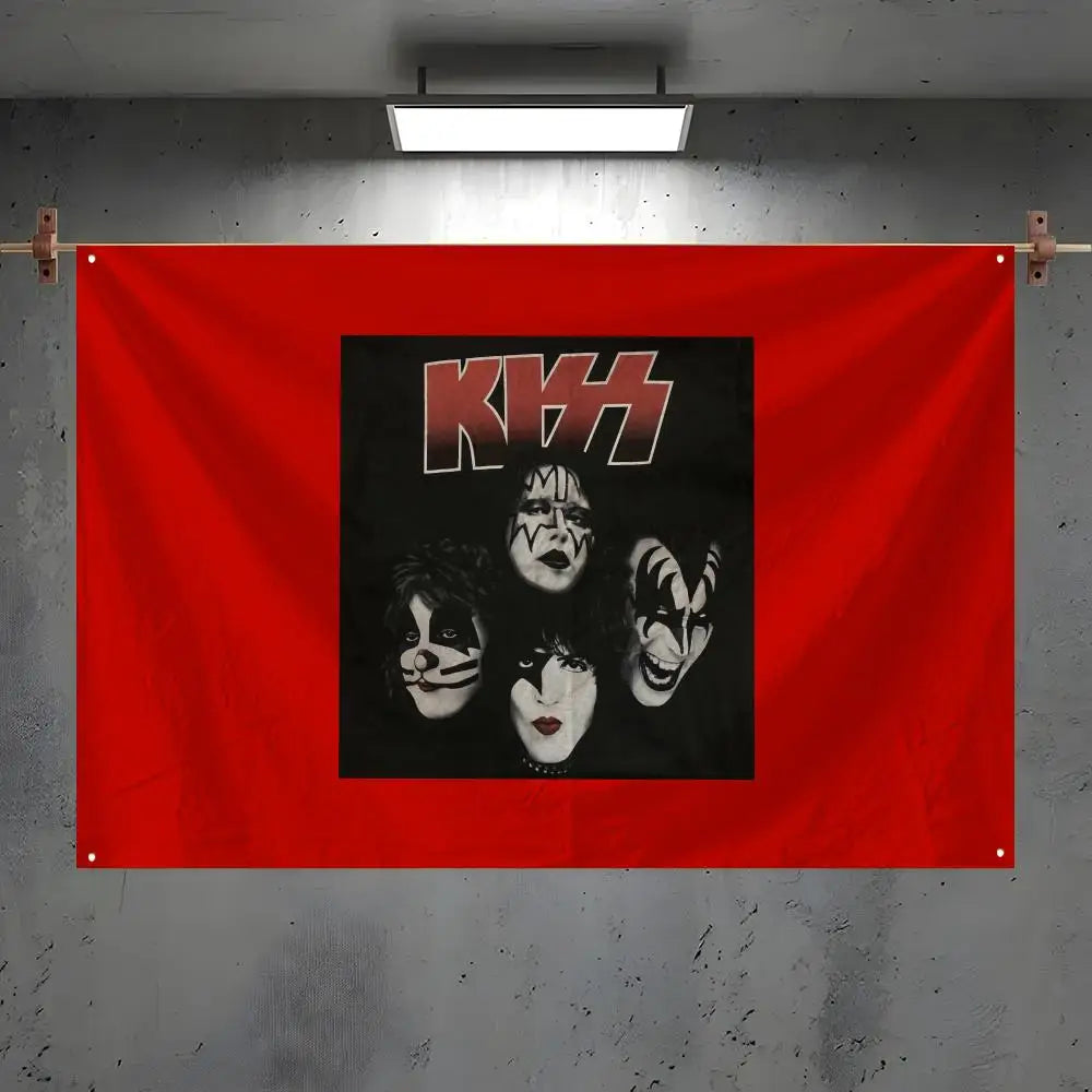 KISS Band Flag – Indoor & Outdoor Concert Wall Banner Art