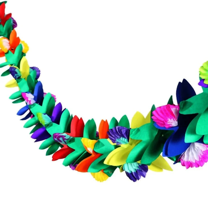 3M Hawaiian Paper Flower Garland – Tropical Party Decoration