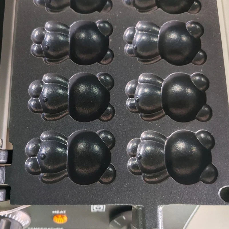 12-Slot Panda Waffle Maker 1500W – Dual-Sided, 110V/220V
