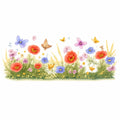 Watercolor Poppy Butterfly UV DTF Sticker – Waterproof Decal