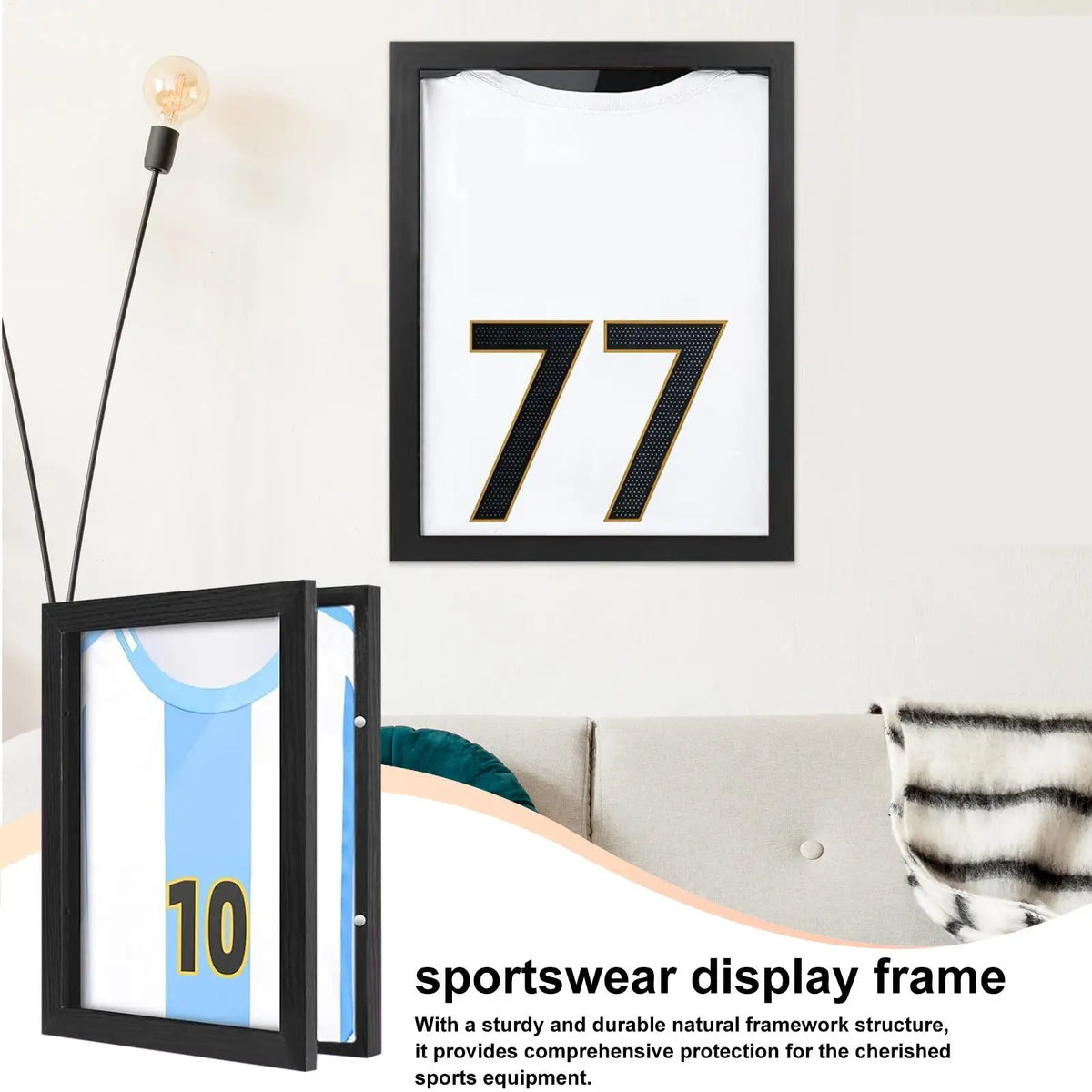 Sports Shirt Frame Display Case Frames Wall UV Protection Sportswear