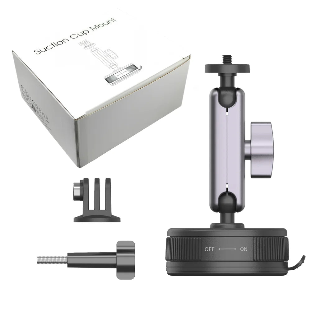 360° Suction Cup Car Mount for Insta360, GoPro & Action Cameras