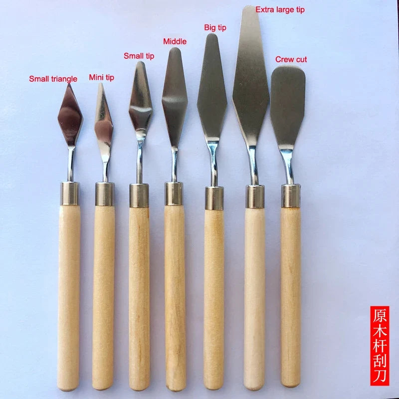 Stainless Steel Palette Knife Set – Oil Painting Spatula Tools