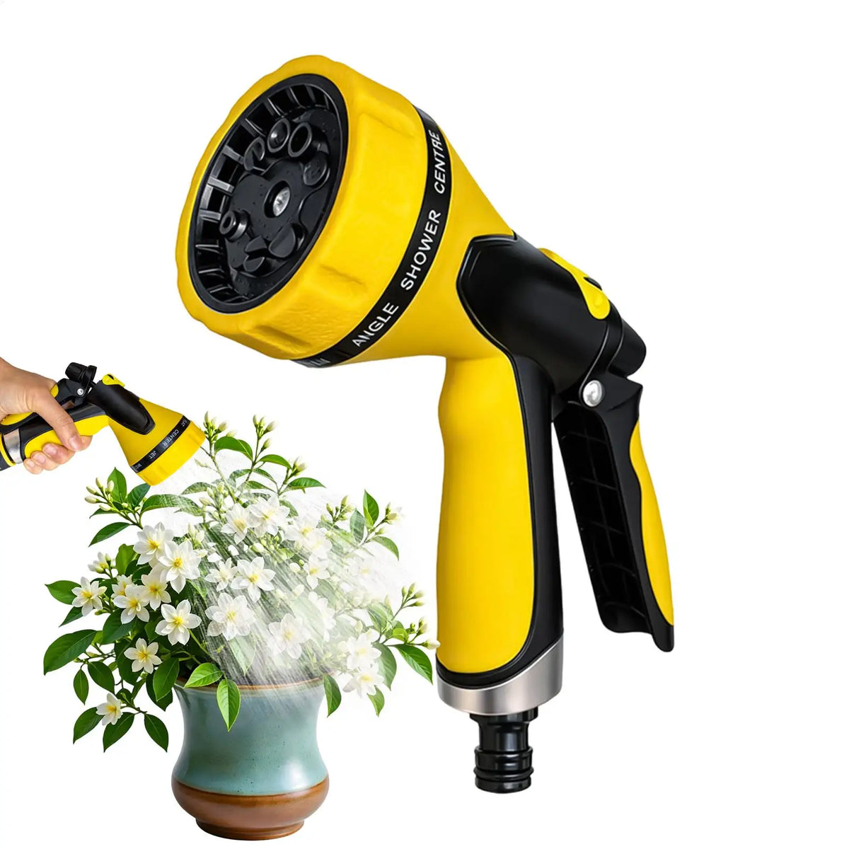 10-Mode Garden Hose Nozzle – Adjustable High-Pressure Sprayer