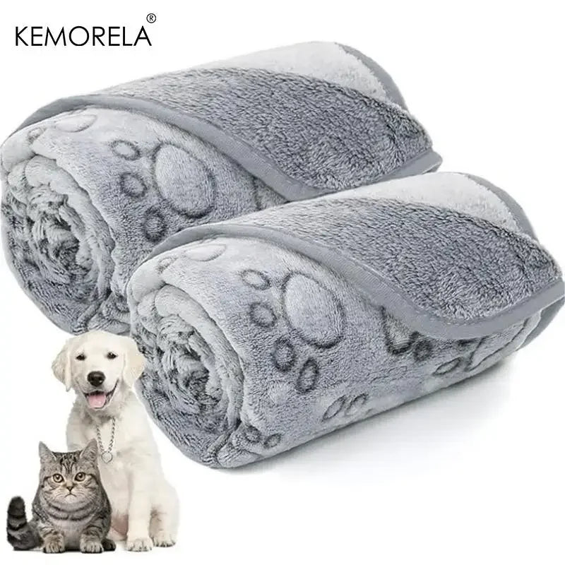 KEMORELA Soft Fluffy Pet Blanket for Cats & Dogs – Coral Fleece