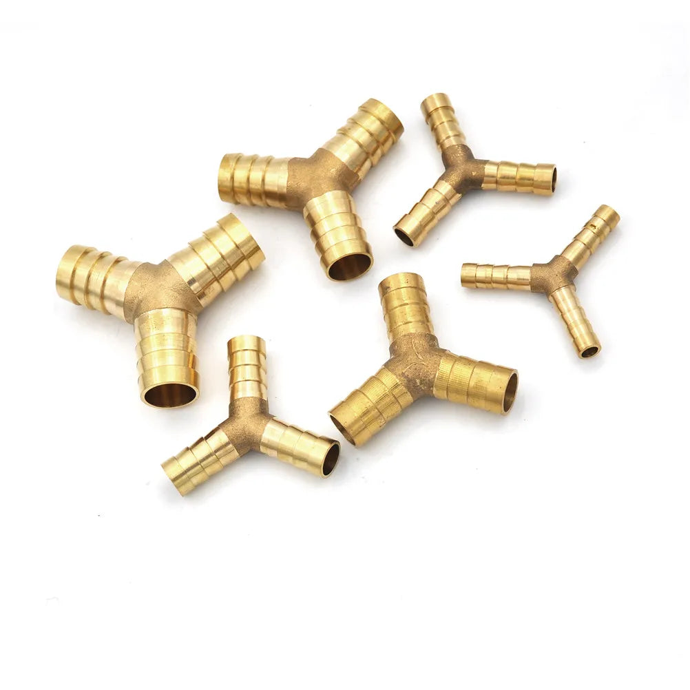 Brass Barbed Y Splitter Connector – Air & Fuel Hose Fitting