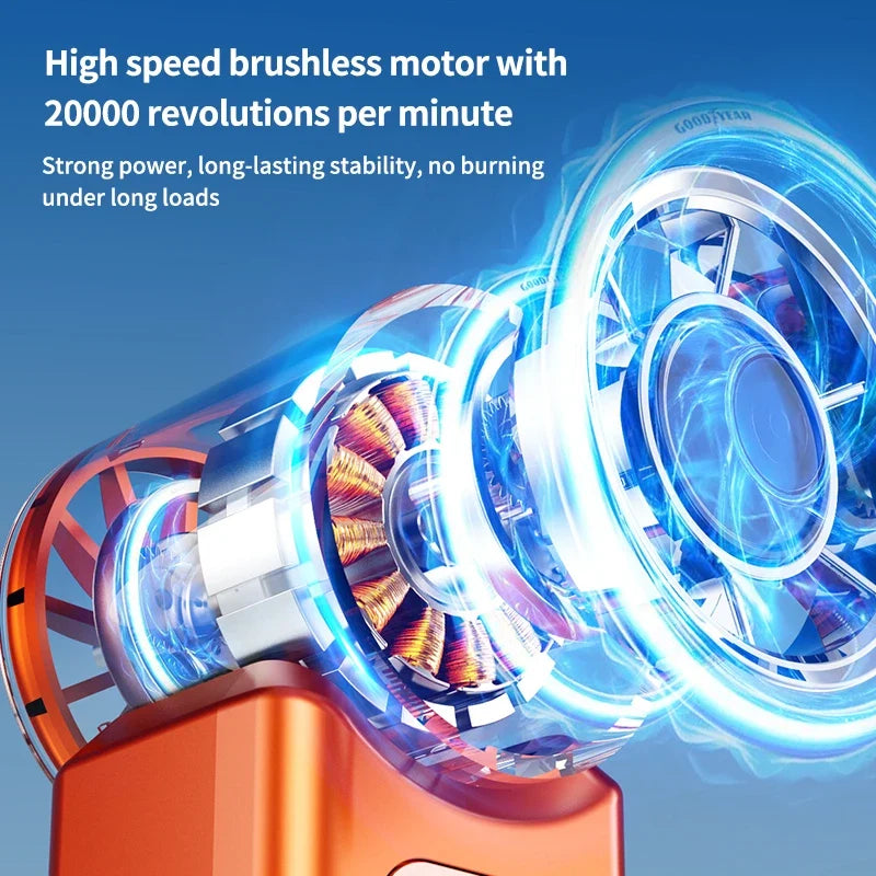 Handheld Turbo Fan 20000RPM USB Rechargeable Portable Mini Fan
