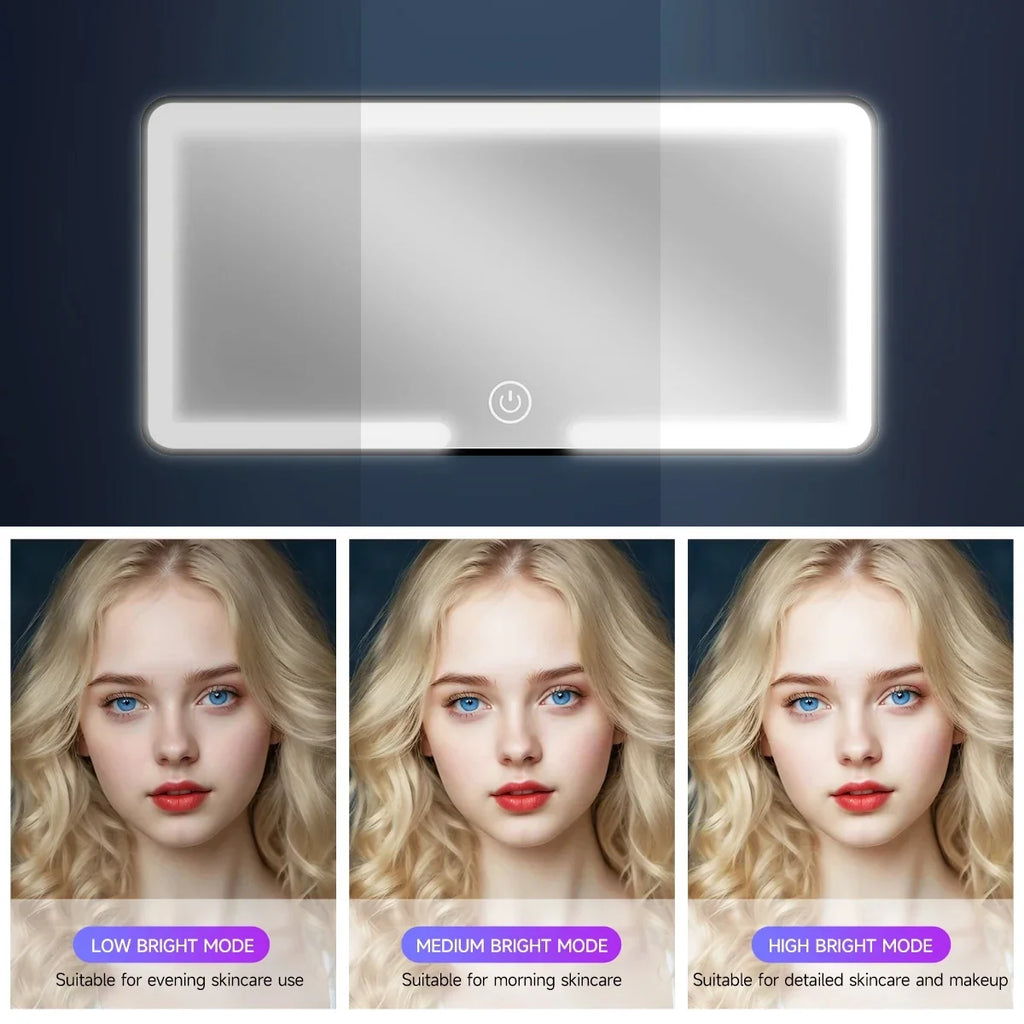 LED Car Sun Visor Vanity Mirror | 3 Modes, Rechargeable