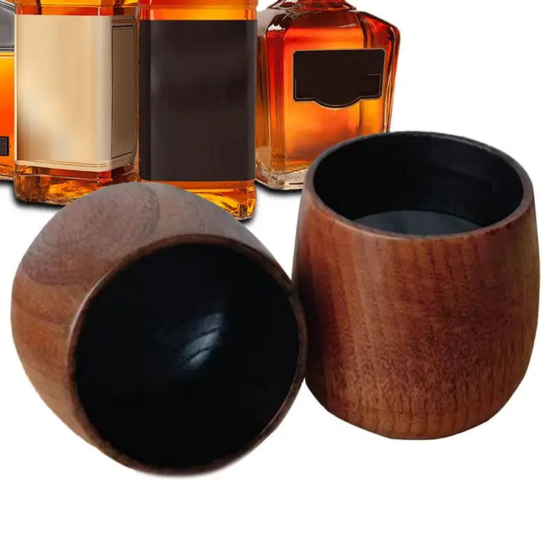 Wooden Whiskey Cup Bourbon Drinking Rustic Vintage Cool Bottle