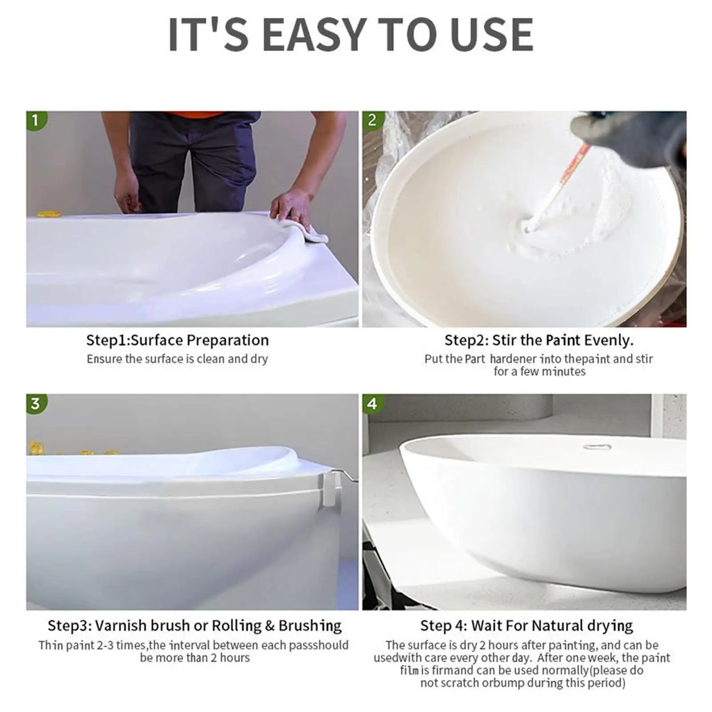 500g Bathroom Tile Paint Kit – Quick-Dry Bath Refinishing Set