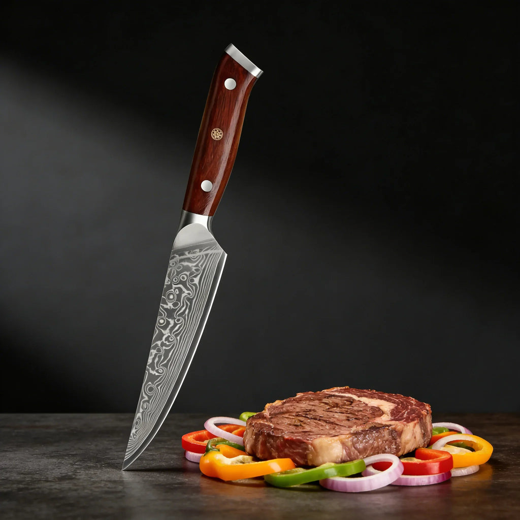 67-Layer Damascus Steel Steak Knife Set – 1 to 4 Pieces