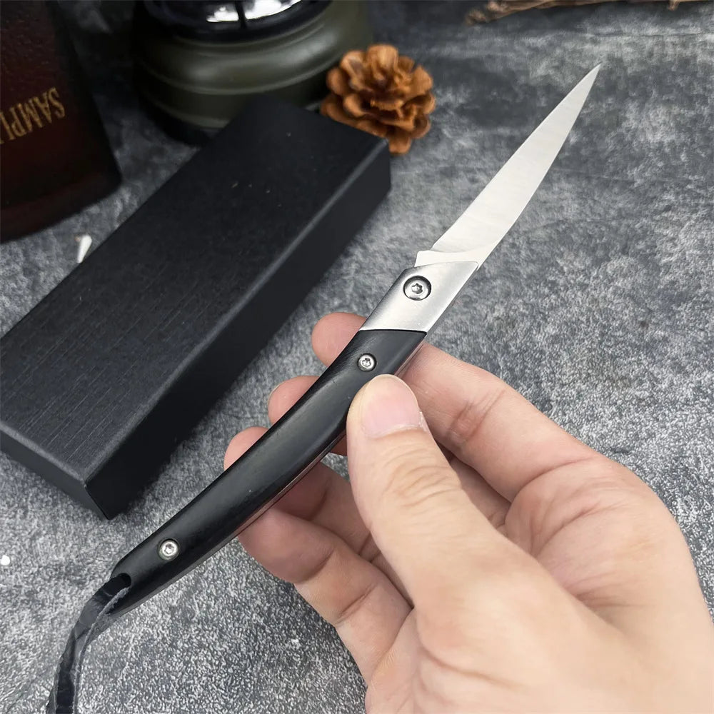 D2 Steel Mini Folding Knife – EDC Camping Pocket Knife