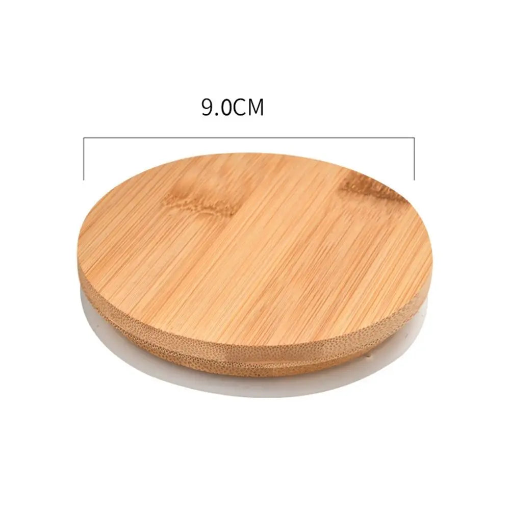 Bamboo Wood Cup Lid with Silicone Ring | Tea Set Cover
