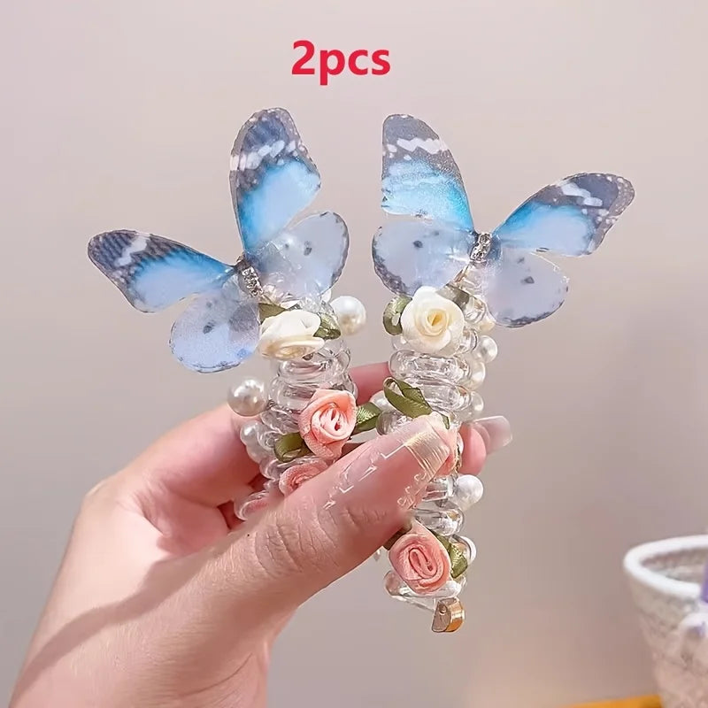 Mesh Butterfly Headbands for Girls – Floral Round Design
