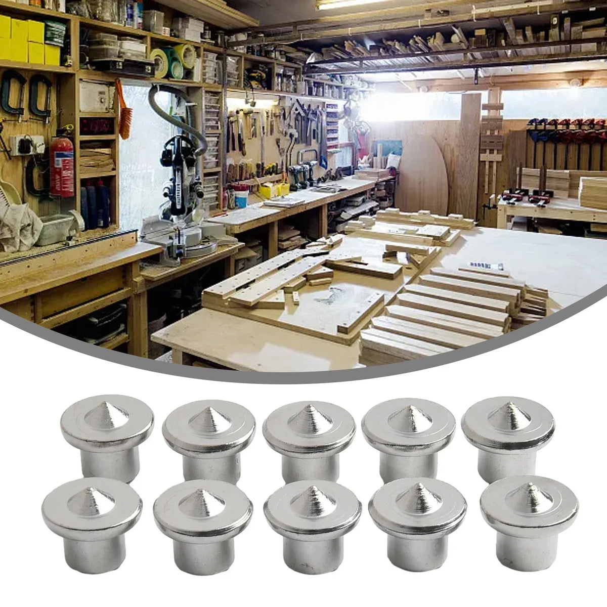 10-Pc Dowel Centre Point Pins 6/8/10/12mm – Wood Joinery Kit
