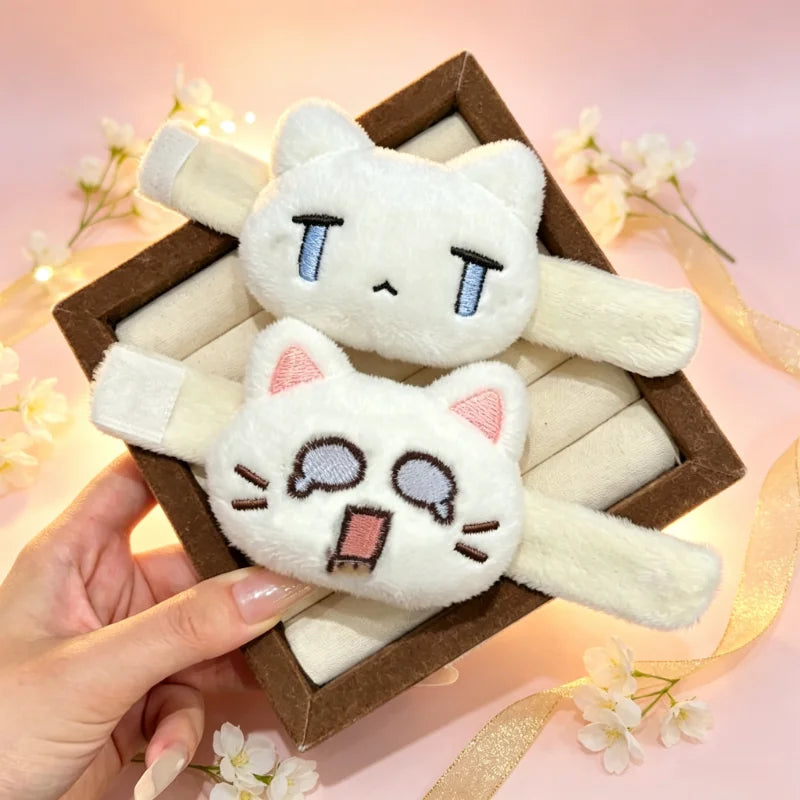 Cute Cat Plush Clip for Backpack, Keychain & Bag Decor