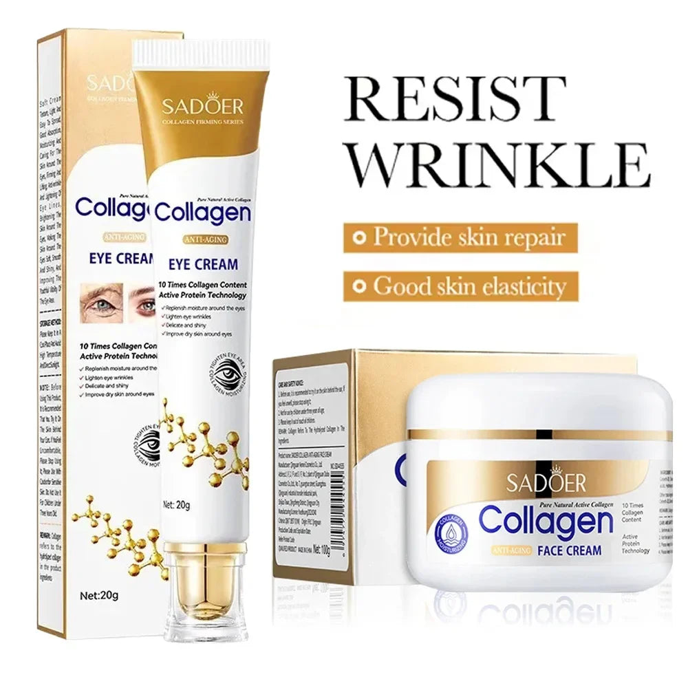 SADOER Collagen Skin Care Eye Cream&moisturizing Face Cream Anti Dark