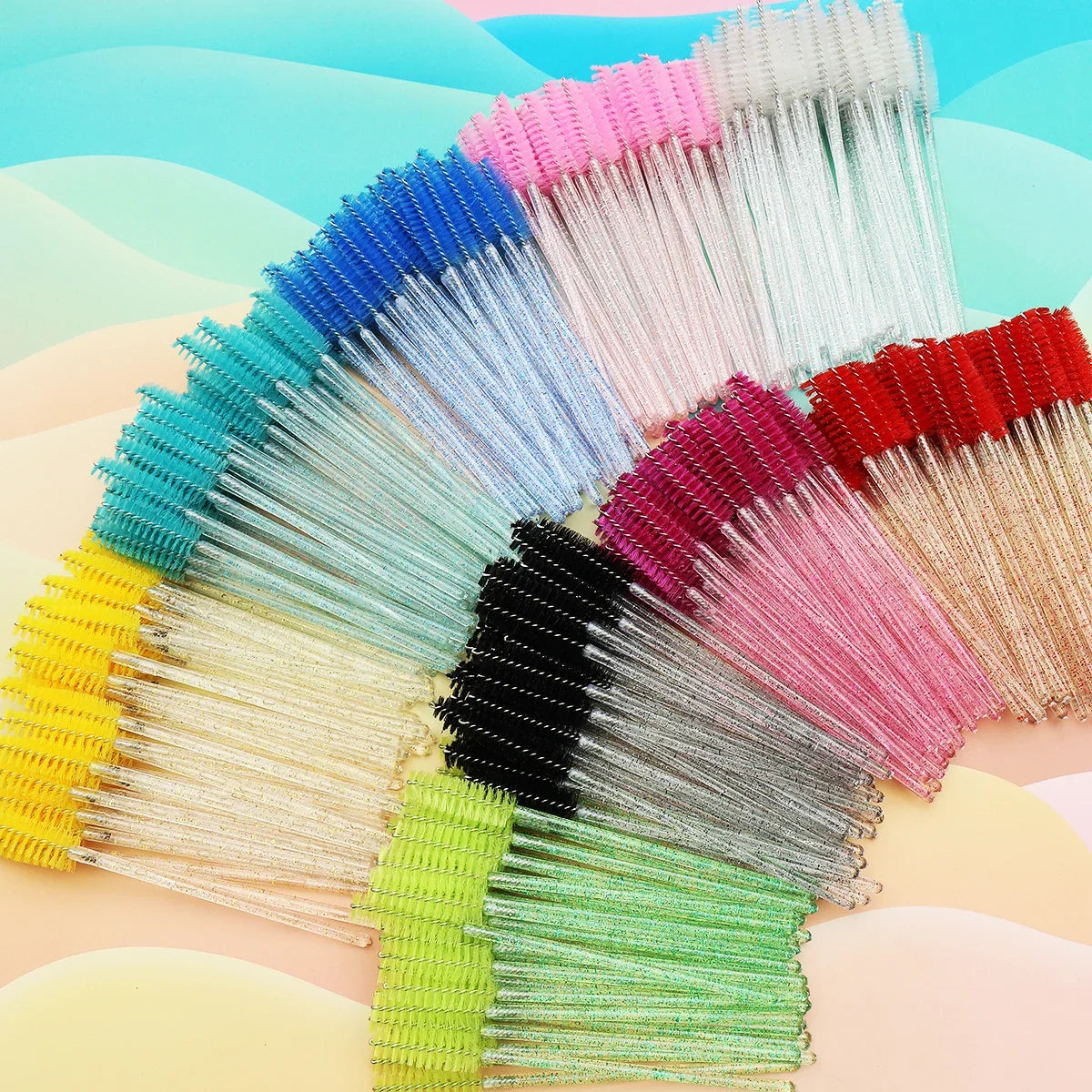 50-Pack Disposable Mascara Wands & Eyelash Extension Brush Combs