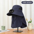 Solar Fan Hat – Wide Brim UV Protection Outdoor Fishing Hat