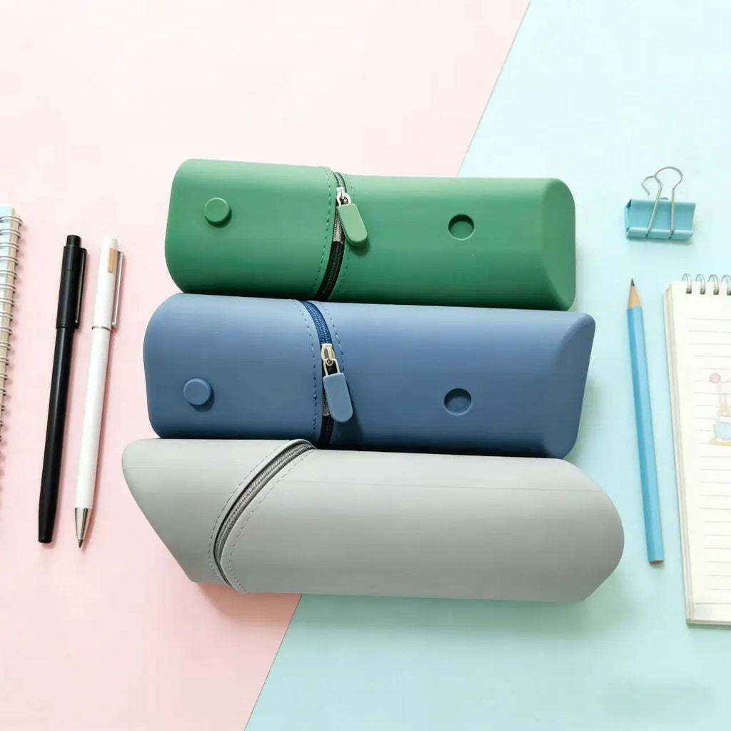 Foldable Silicone Pencil Case Large Capacity Expandable Pen Holder