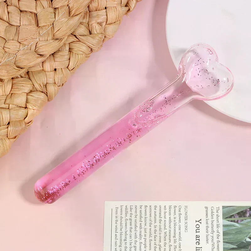 Heart Shape Ice Globes Women Facials Cooling Beauty Balls Face Roller