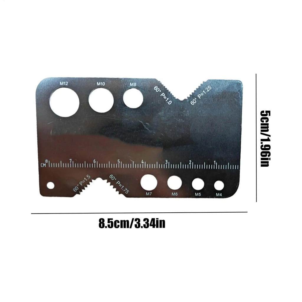 Stainless Steel Screw Thread Gauge | Compact Size Finder Tool