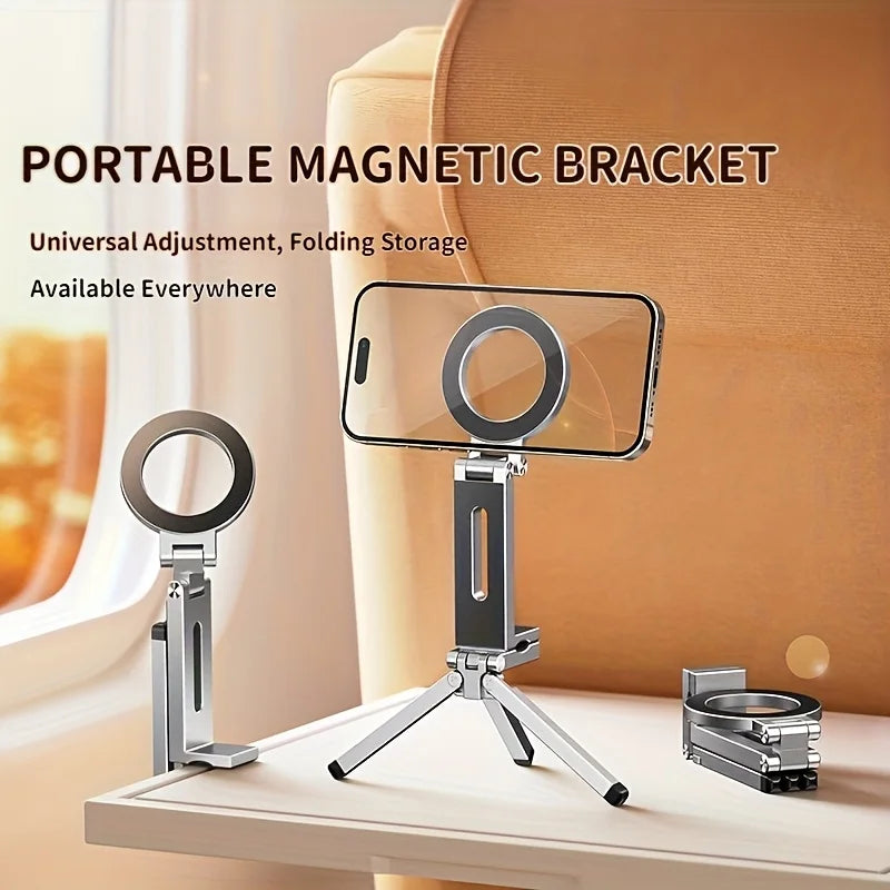 Universal Magnetic Phone Holder – Foldable Adjustable Clip Stand