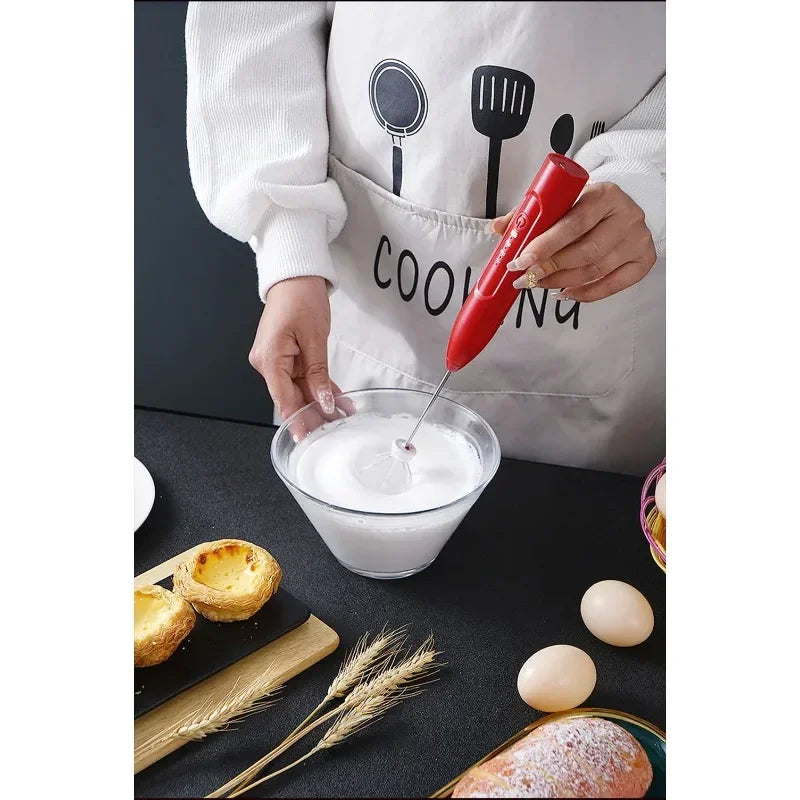 Electric Milk Frother & Egg Beater – 3-Speed Handheld Mixer