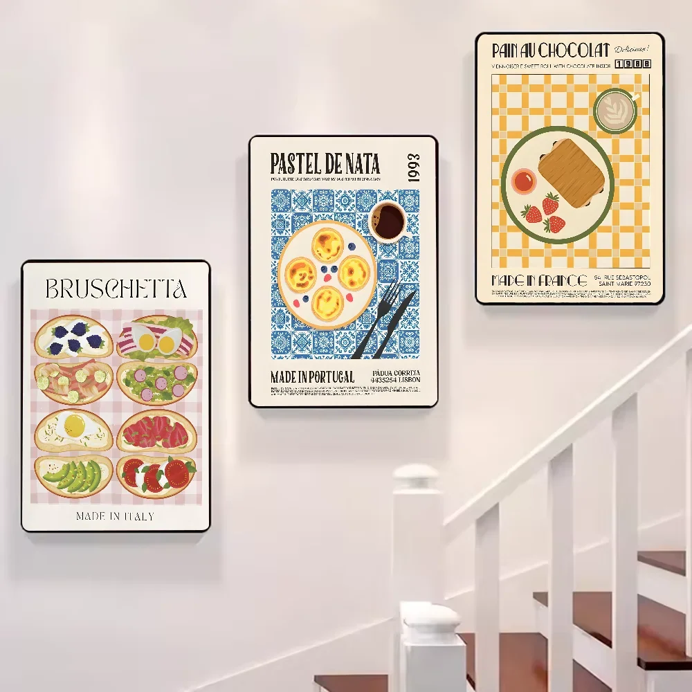 Retro Japanese & Korean Food Poster – Waterproof PVC Wall Art