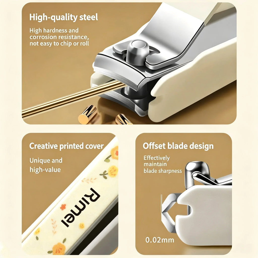 Anti-Splash Stainless Steel Nail Clippers | Manicure Tool