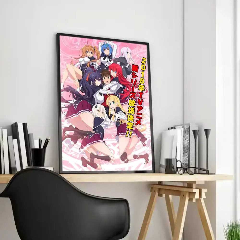 Anime High School DxD Unframed Canvas Wall Art Poster