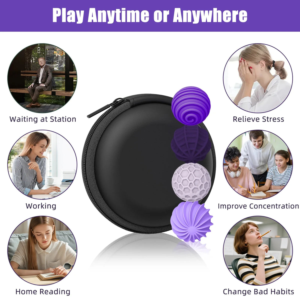 Magnetic Sensory Fidget Balls Silicone Stress Relief Toys Adults