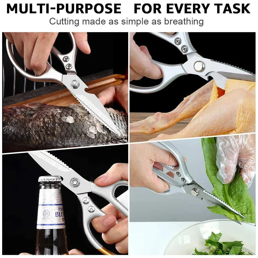 8.5" Multi-Functional Kitchen Scissors – Stainless Steel Shears