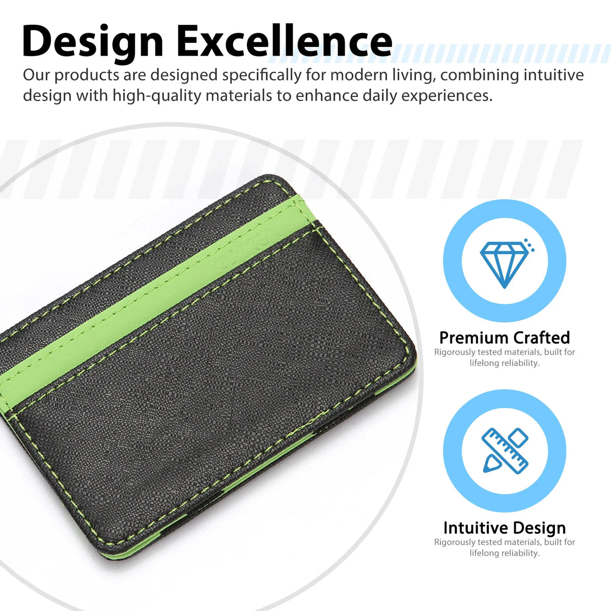 Ultra Thin RFID Magic Card Holder Slim PU Leather Wallet