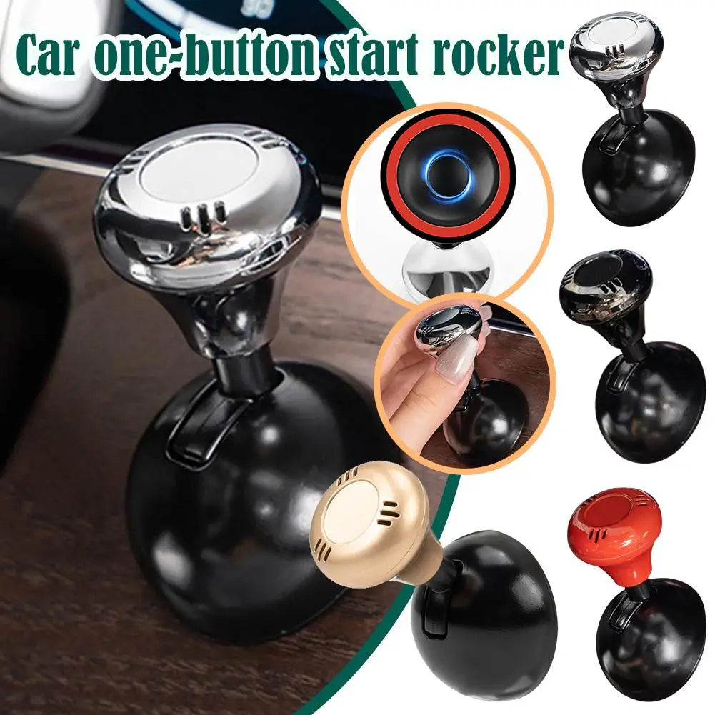 Metal Car Push Start Button Cover & Shift Lever Trim | 4 Colors