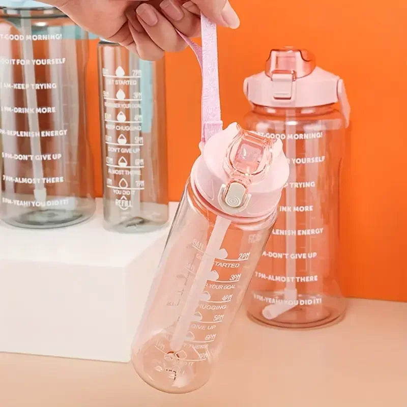 Large Capacity Sports Water Bottle Leak Proof Colorful Plastic Cup