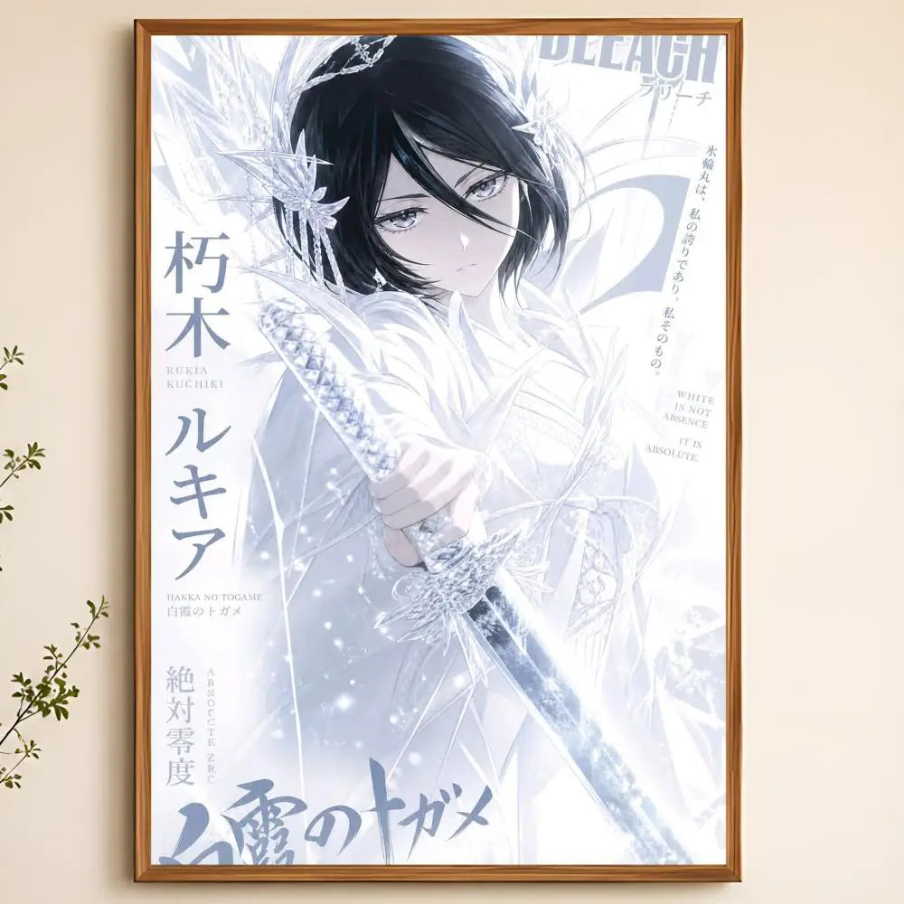 Rukia Kuchiki Anime Wall Poster | HD Self-Adhesive Decor